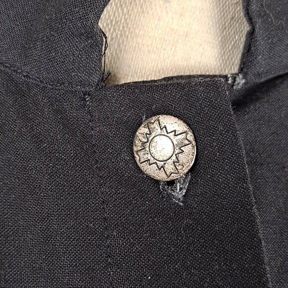 Roper Size Small Black Western Button Up Long Sleeve Shirt Horses Classic Vtg - Picture 4 of 15